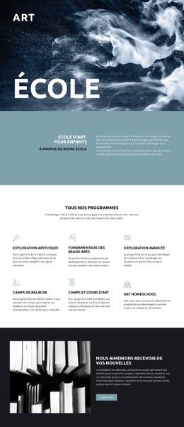 École D'Éducation Artistique : Modèle De Site Web Simple