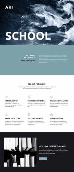 School Of Artistic Education - HTML Site Builder