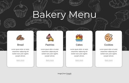 Stunning HTML5 Template For Bakery Menu