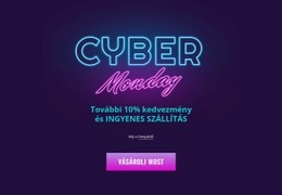 Cyber Hétfő Tervezés Prémium CSS-Sablon