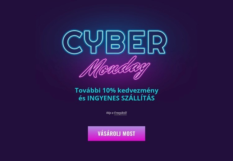 Cyber hétfő tervezés HTML Sablon