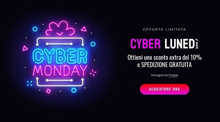 Blocco del cyber lunedì Modelli di Website Builder