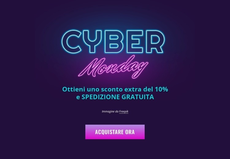 Progettazione del cyber lunedì Progettazione di siti web