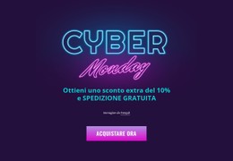 Progettazione Del Cyber Lunedì Modello CSS Premium