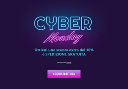 Progettazione Del Cyber Lunedì - Modello Di Pagina Web