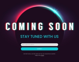 Joomla Extensions For Coming Soon Text On Abstract Sunrise Dark Background