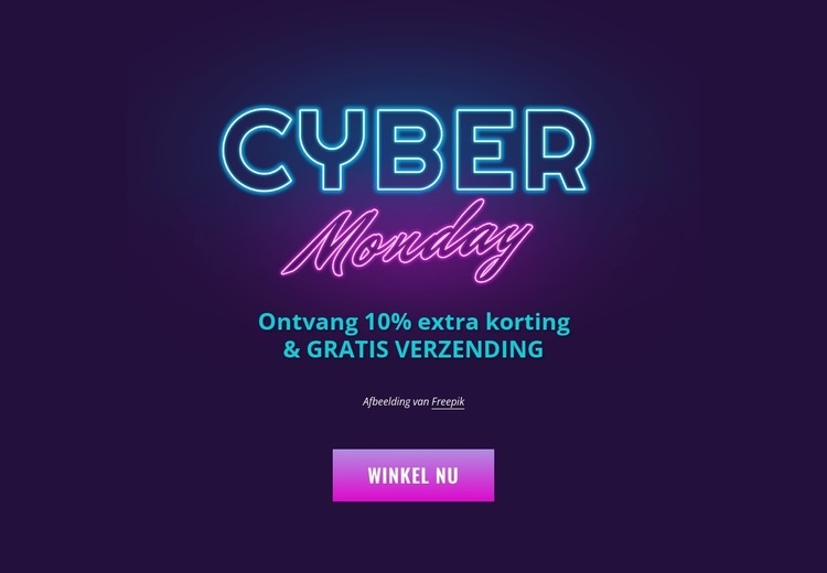 Cyber maandag ontwerp Sjabloon