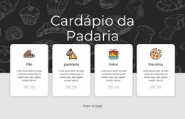 Cardápio De Padaria - Modelos De Sites Responsivos