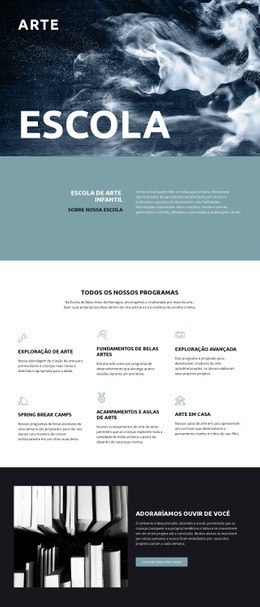 Layout CSS Para Escola De Educação Artística