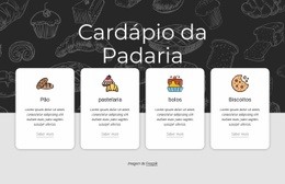 Modelo HTML5 Impressionante Para Cardápio De Padaria