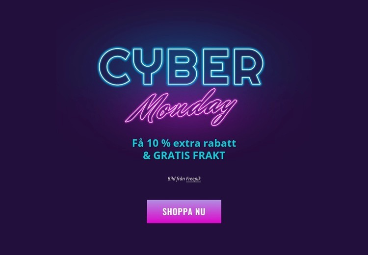 Cyber Monday design CSS -mall