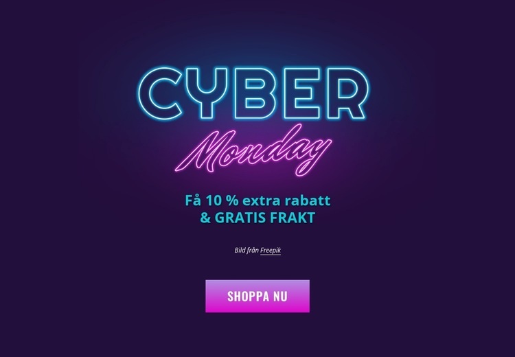 Cyber Monday design HTML-mall