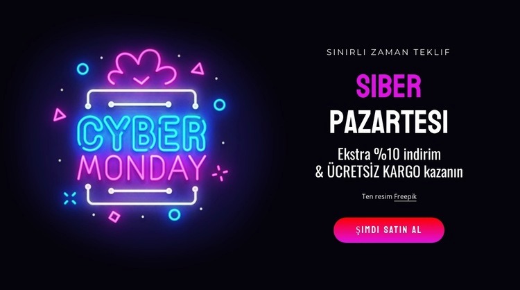 Siber Pazartesi bloğu Açılış sayfası