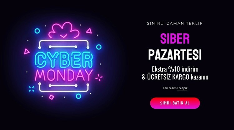 Siber Pazartesi bloğu Web Sitesi Oluşturucu Şablonları