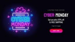 Block Of Cyber Monday Agency Website Template