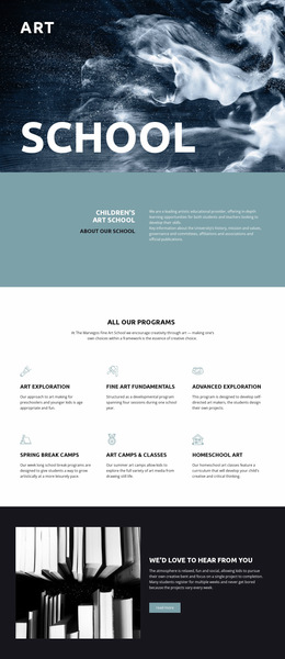 Most Creative Website Builder For School Of Artistic Education