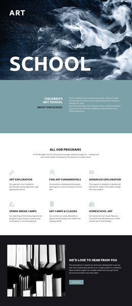 School Of Artistic Education Website Creator