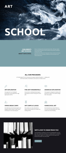 CSS Layout For School Of Artistic Education