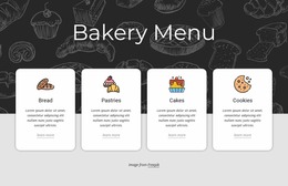 Bakery Menu