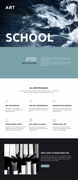 School Of Artistic Education - Ready Website Theme