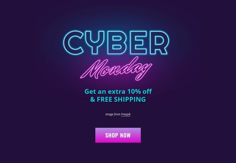 Cyber monday design Website Template