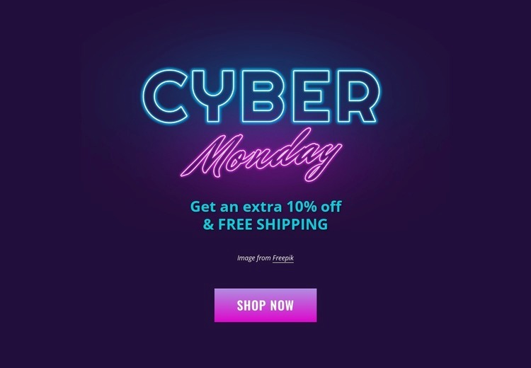 Cyber monday design Wix Template Alternative