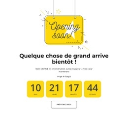 Ouverture Prochaine – Modèle D'Une Page Prêt À L'Emploi