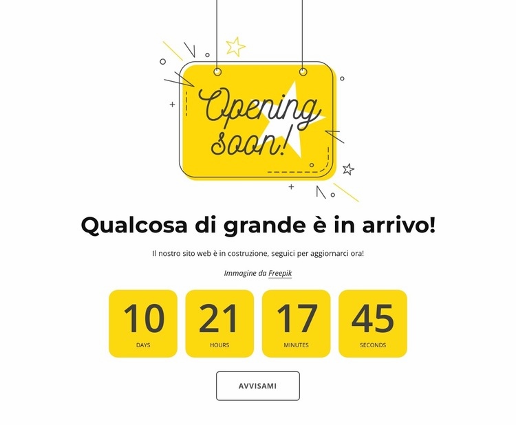 Prossima apertura Modello