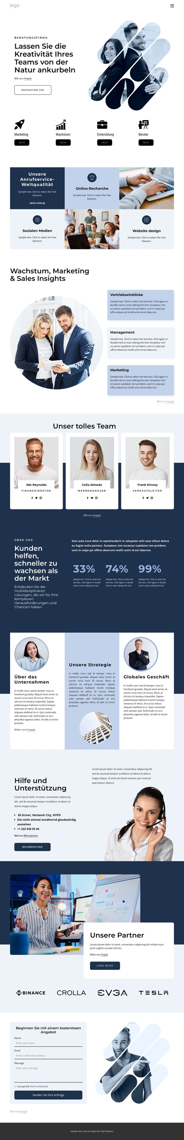 Unternehmensberater HTML5-Vorlage