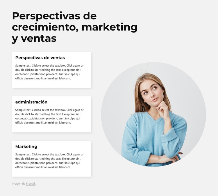 Perspectivas de marketing y ventas Plantilla CSS