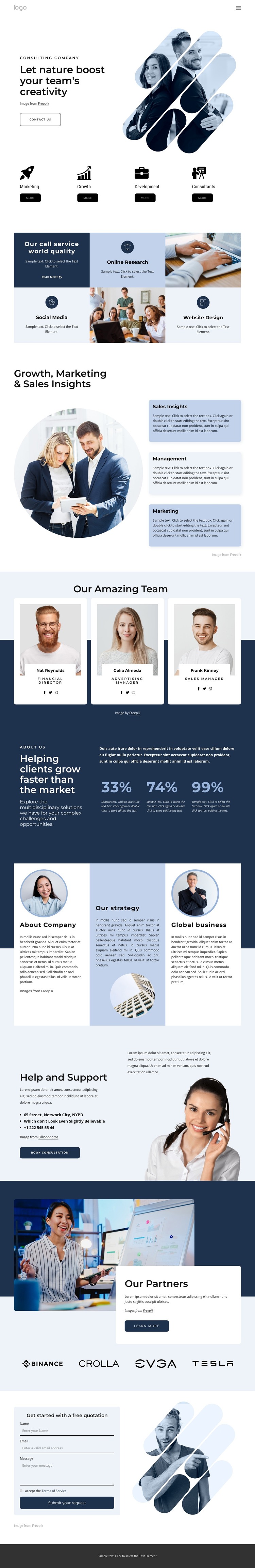Management consultants HTML Template