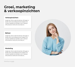 Marketing- En Verkoopinzichten HTML5-Sjabloon