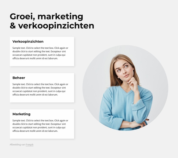 Marketing- en verkoopinzichten Joomla-sjabloon