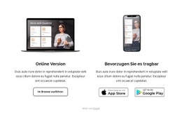 Online- Und Portable Versionen - Vorlagen Website-Design