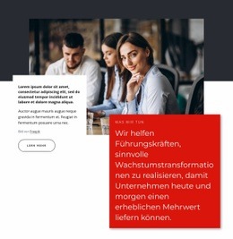 Transformationale Führungskräfte - Vorlagen Website-Design