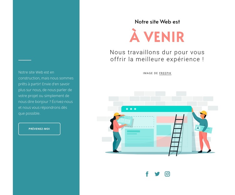 Un nouveau site arrive Thème WordPress