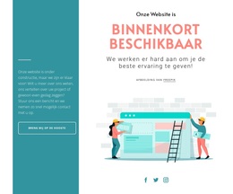 Nieuwe Website Komt Eraan - Aangepast WordPress-Thema