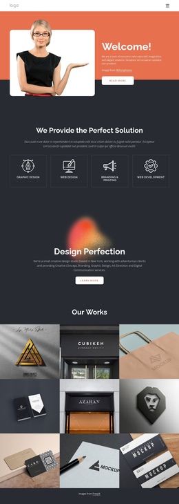 Multipurpose One Page Template For Perfect Solutions