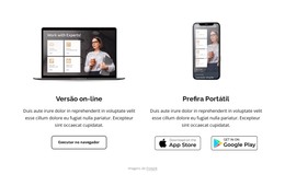 Versões Online E Portáteis - Modelo De Elementos Premium