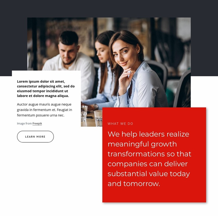 Transformational leaders Website Design
