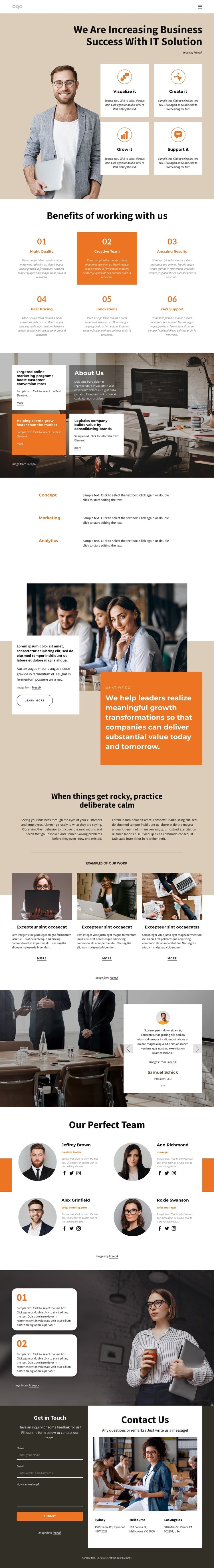 IT solutions consulting Elementor Template Alternative