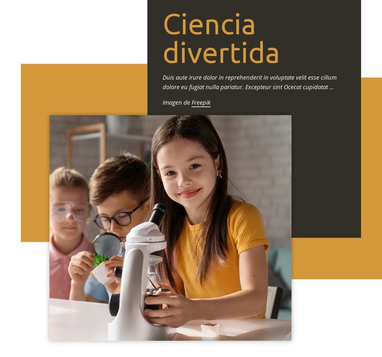 Ciencia divertida Creador de sitios web HTML