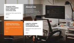Page Layout For A Consulting Firm