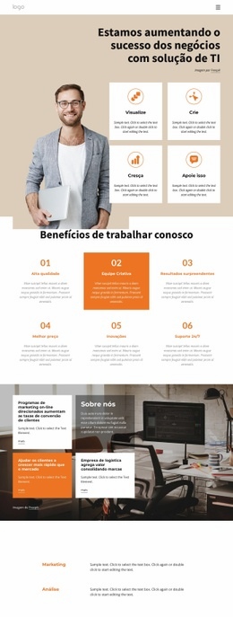 Modelo HTML5 Premium Para Consultoria Em Soluções De TI