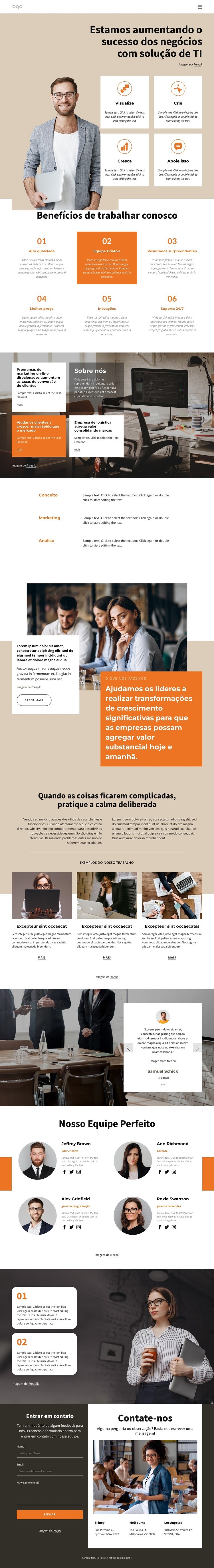 consultoria em soluções de TI Landing Page