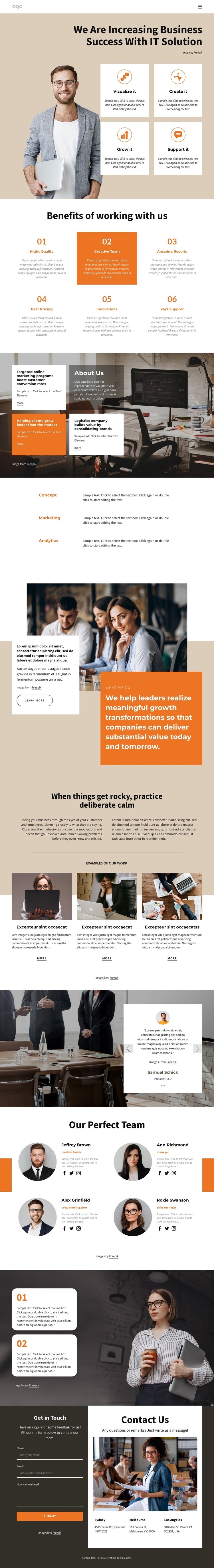 IT solutions consulting Wix Template Alternative