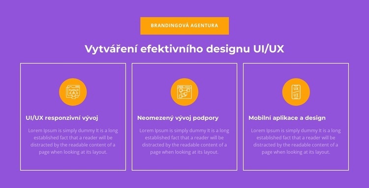 UI/UX responzivní vývoj Šablona