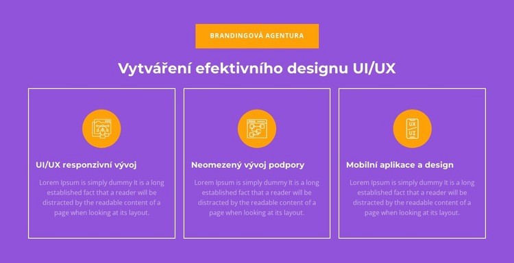 UI/UX responzivní vývoj Webový design