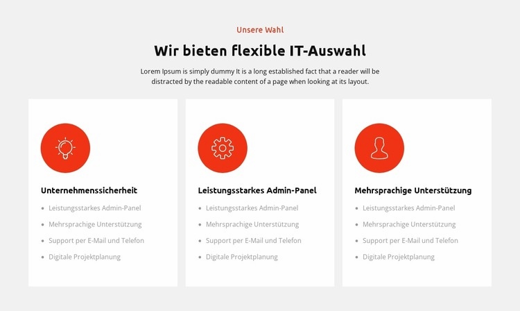 Digitale Projektplanung HTML Website Builder