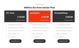 Das Beste Website-Design Für Wählen Sie Einen Plan
